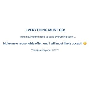 EVERYTHING MUST GO - make an offer!! :)